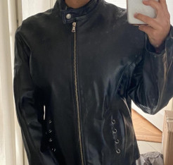 leather biker jacket