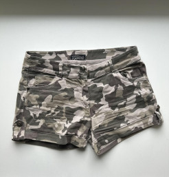 Khaki military print shorts