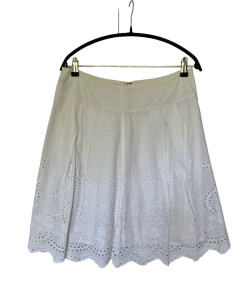 OLTRE - white San Gallo lace skirt