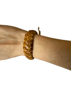 Braided leather bracelet new