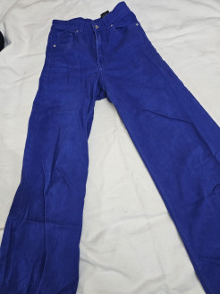 Blue denim trousers