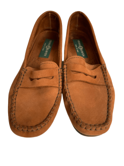 Camel leather loafers