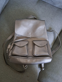 Silver backpack