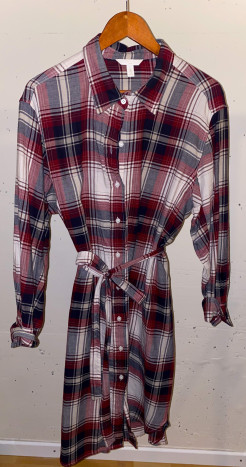 Robe-chemise imprimé écossais