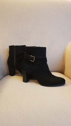 Suede/suede leather ankle boots with heels MINELLI