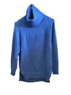 Minikleid/ Pullover Large Rollkragen blau