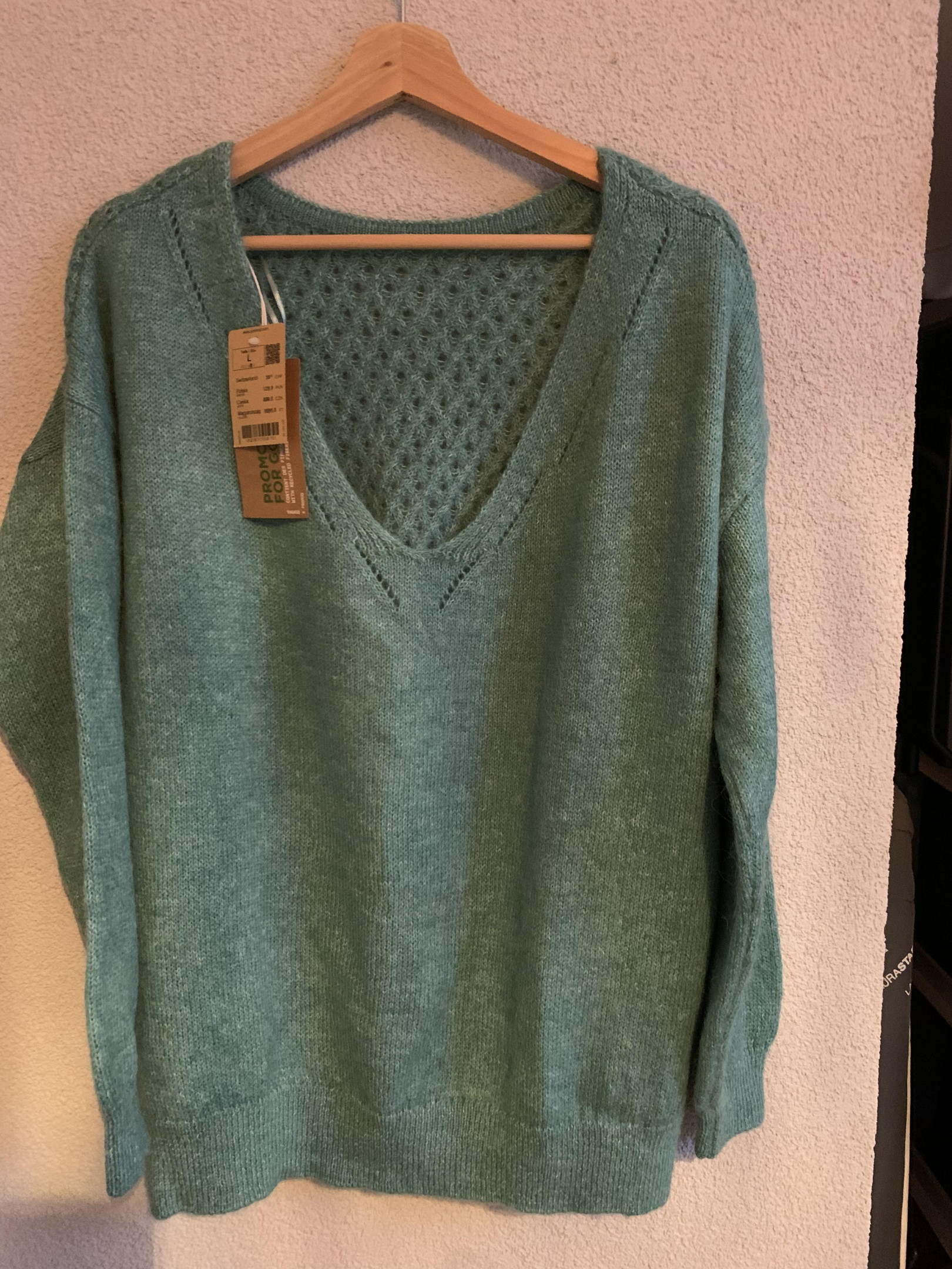 warm almond green jumper