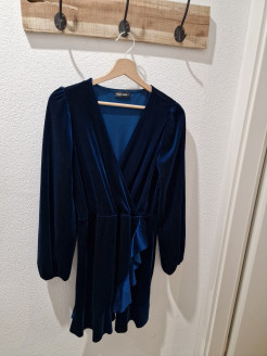 Robe de soirée velours bleu