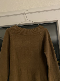 Brown asymmetrical jumper