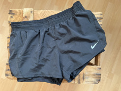 2in1 black sports shorts