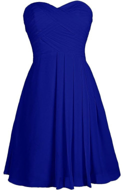 Royal blue strapless dress