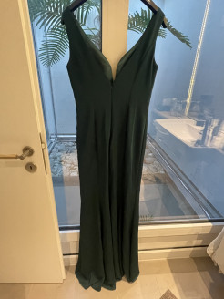 Emerald green evening dress