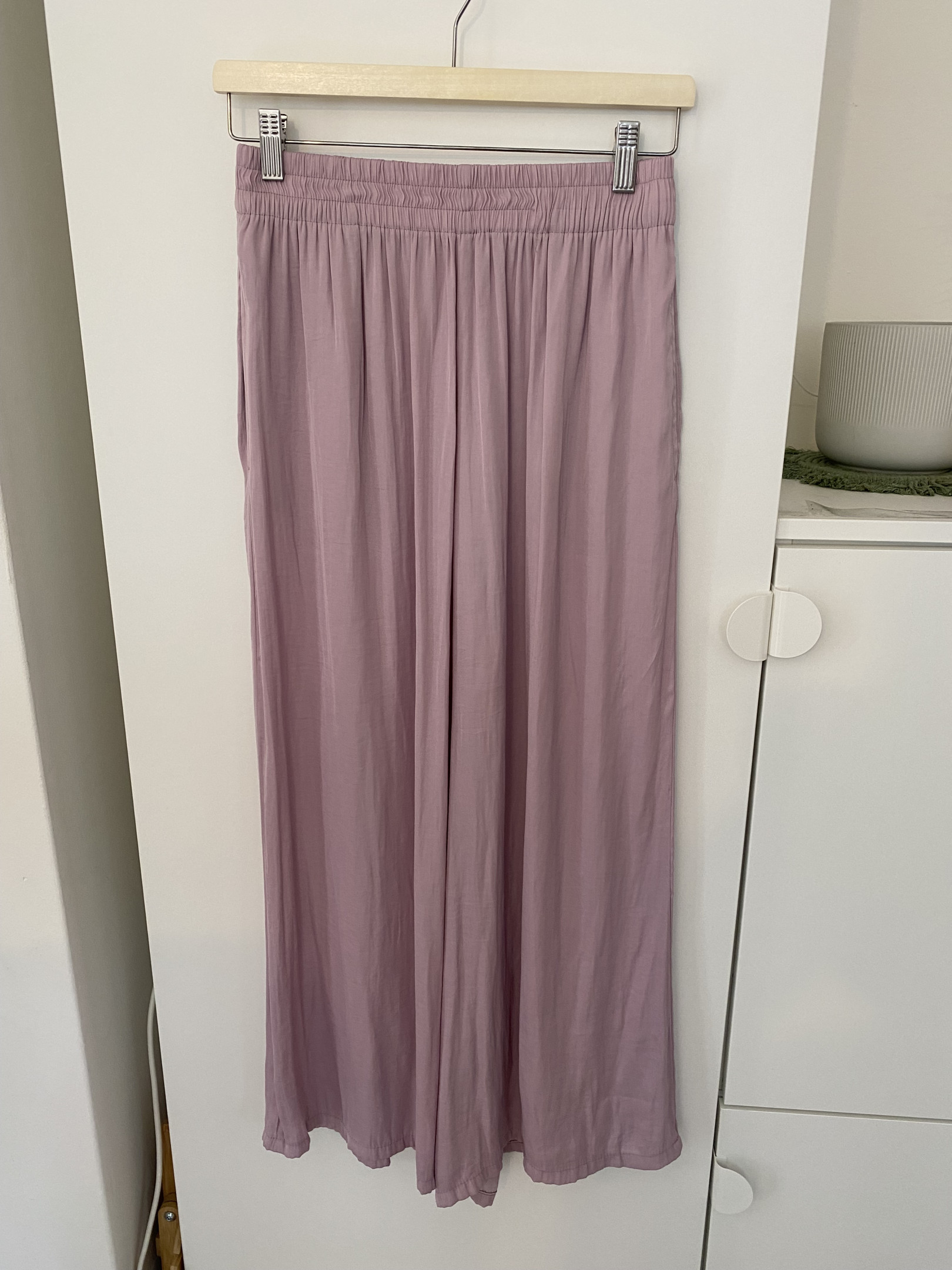 Pantalon violet léger, taille M (élastique) 