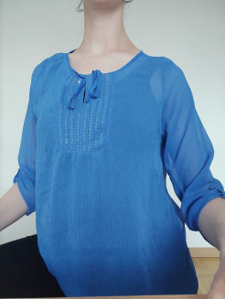 blue voile top