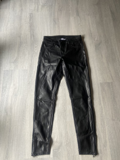 Imitation leather trousers