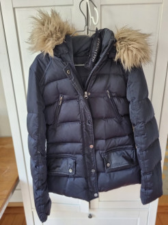 Blue down jacket