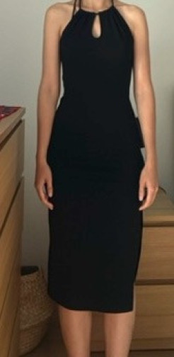 Chic mid-length black dress - Na-kd