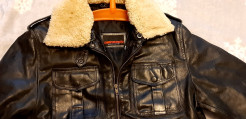 Dark brown leather jacket - "Mr Leather" brand