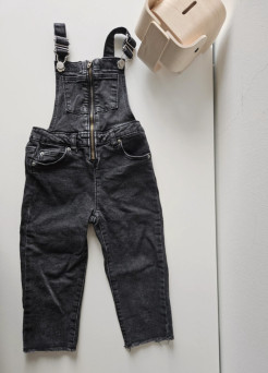 Latzhose Jeans dunkelgrau Zara 92 cm