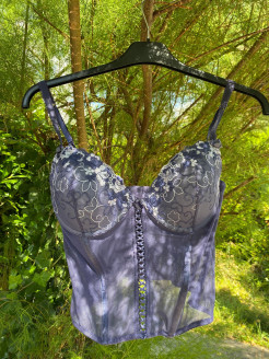 Wunderschönes Bustier blau geblümt🌸 - neu