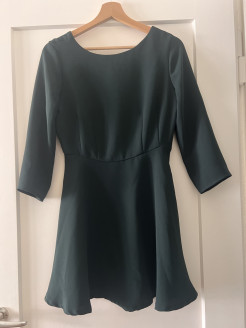 Dark green short dress