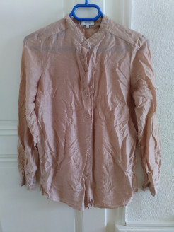 Round-neck rose/light pink blouse, size 36, REISS