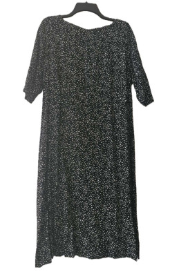 Perri Cutten black & white tea-length dress (CH 46)