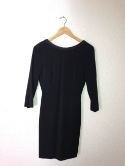 Black slim-fit dress mango S