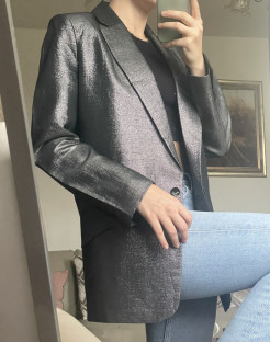 Shiny grey jacket/blazer Jeanne Vouland