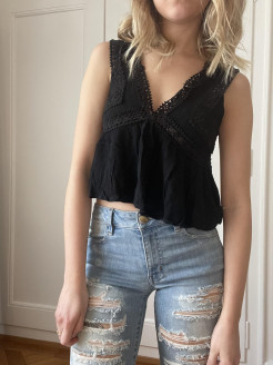 black lace top