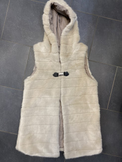 Fake fur waistcoat