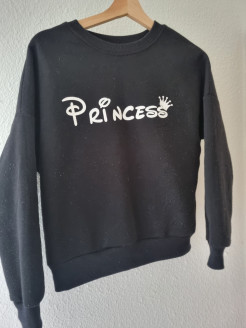 schwarzer Pullover "Prinzessin