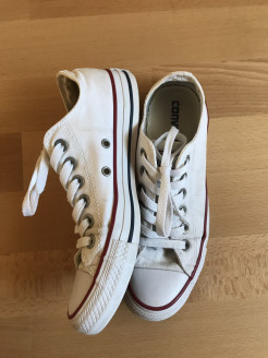 Converse white trainers