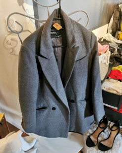 Grey mid-length coat