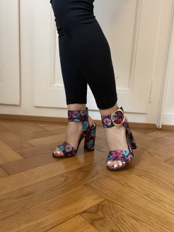 Flower high heels