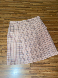 Pink plaid skirt