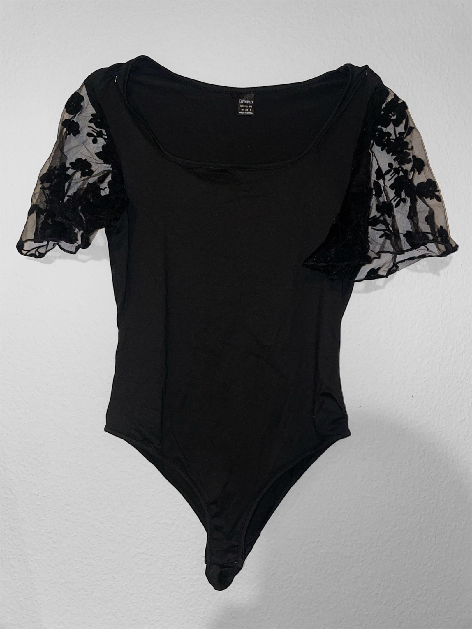 Black fleural bodysuit