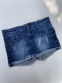 short en jean bleu marine