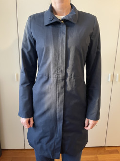 Navy blue waterproof trench coat