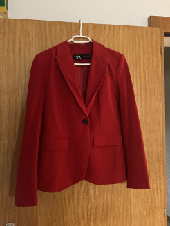 Blazer Zara rouge & bleu