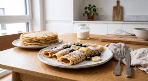Crêpes légères sucrées
