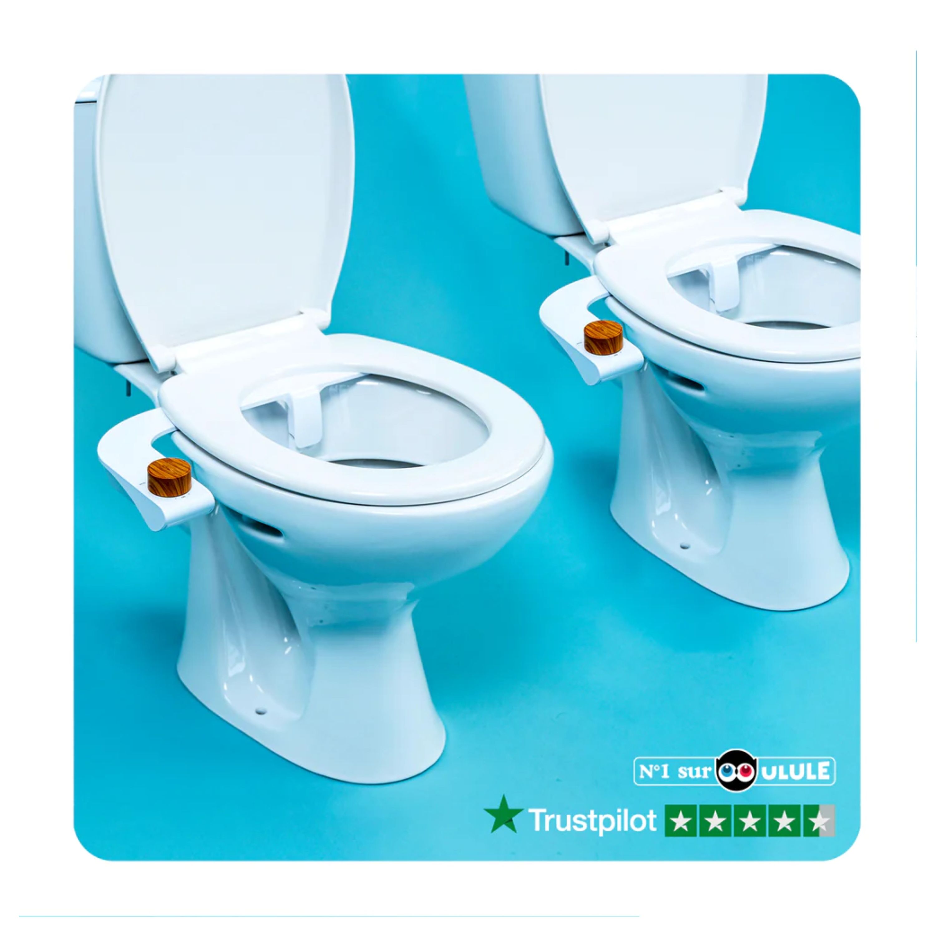 Exemple de toilettes japonaises avec un bidet intégré