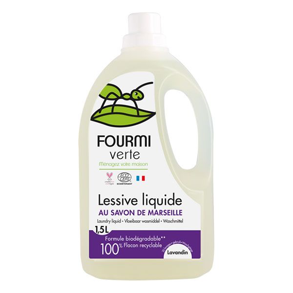 Lessive liquide savon de marseille et lavande | Fourmi Verte