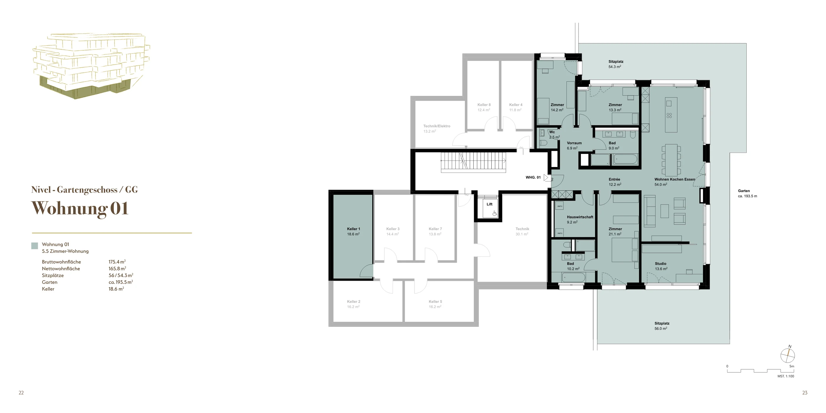 Wohnung 01 – 5.5 Zimmer-Wohnung