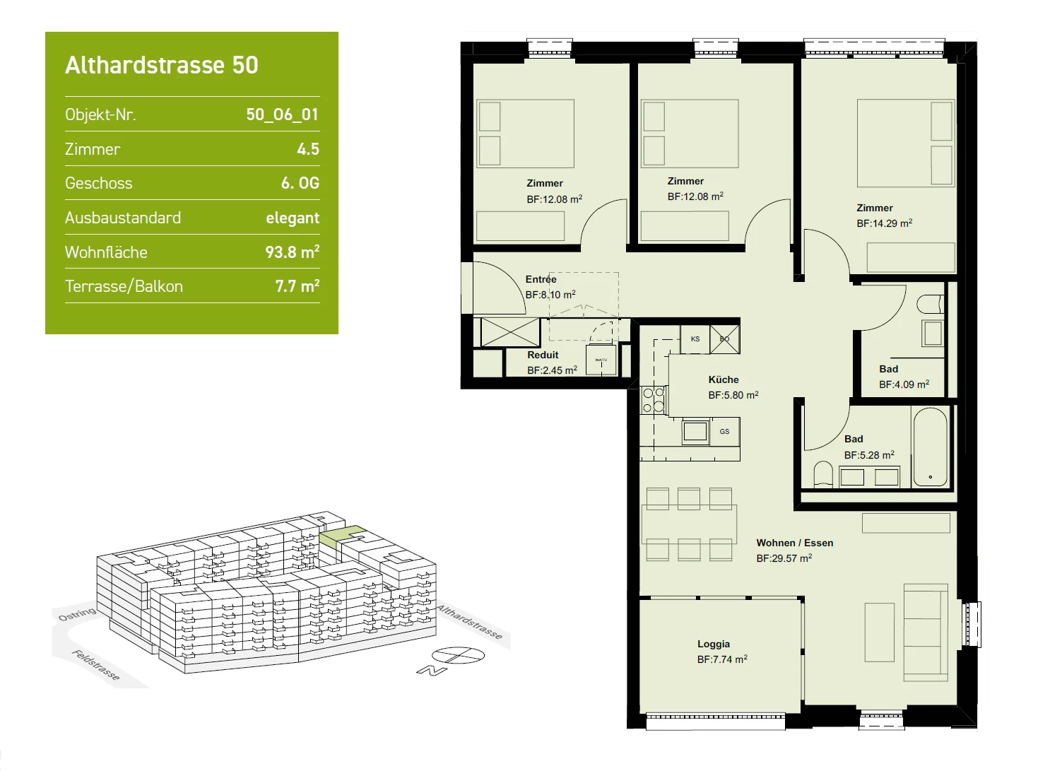4.5-Zimmer-Wohnung, ruhig & hochwertig – bei Bahnhof Regensdorf