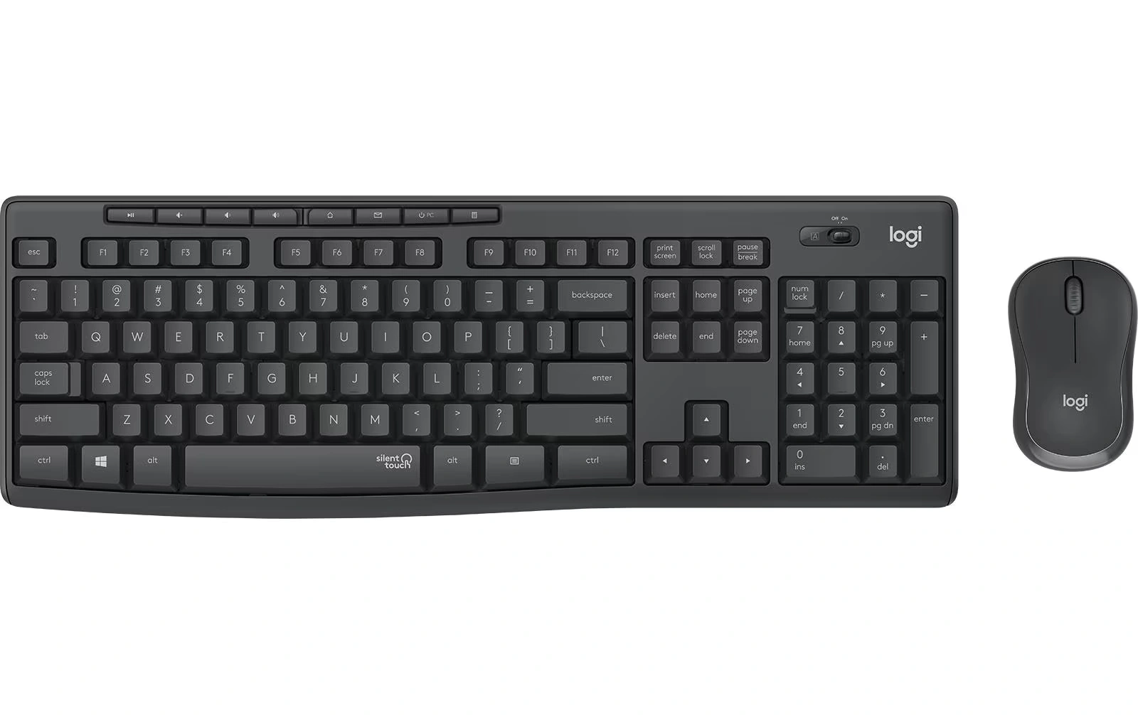 Logitech clavier-souris MK295 Graphite