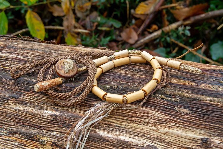 Bracelet en fibres de yucca et sureau