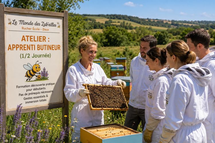 Découverte de la ruche et du monde des abeilles (1/2 journée)