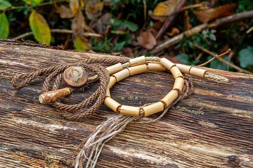 Bracelet en fibres de yucca et sureau