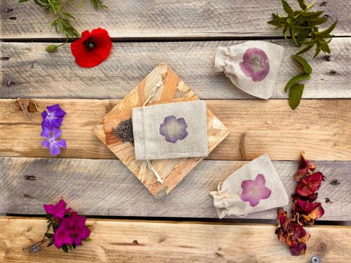 Impressions végétales et création de sachets parfumés